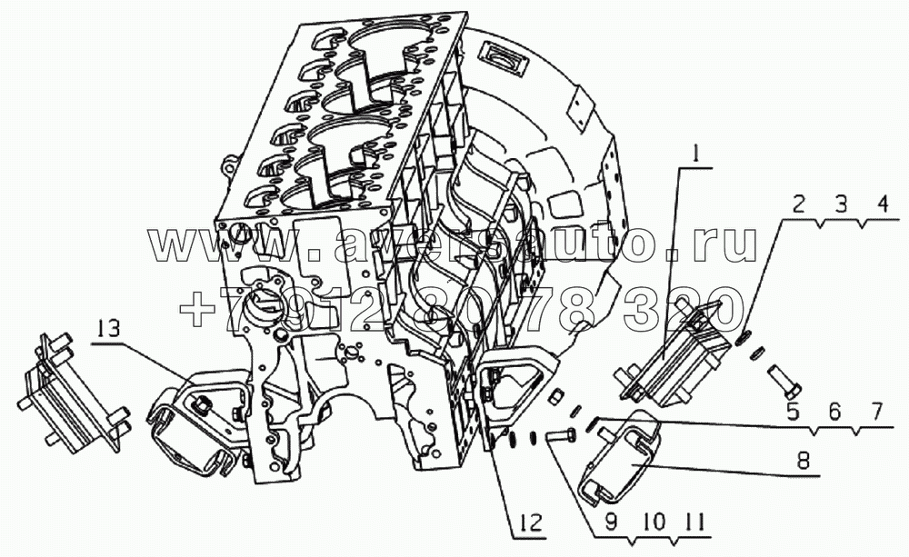 A440B-1001000 Engine suspending assembly