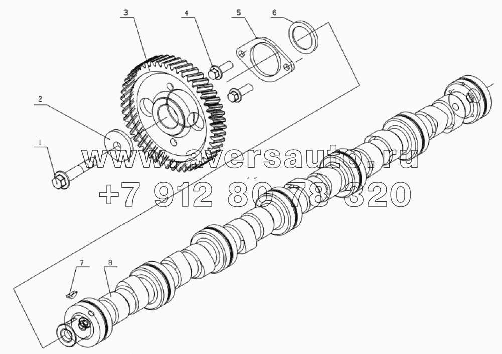 L3000-1006000A Camshaft assembly