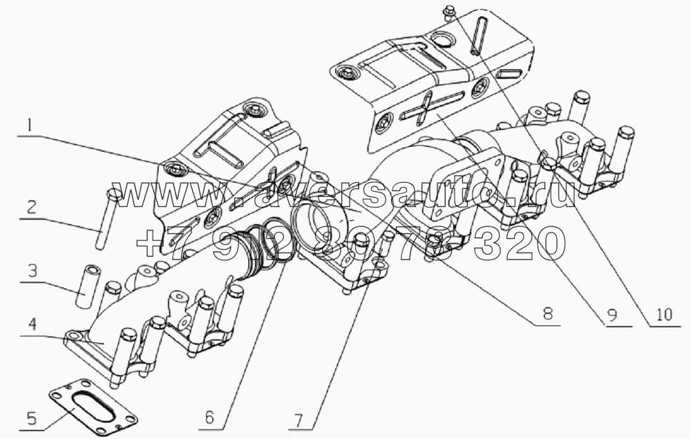 L3002-1008200 Exhaust manifold subassembly