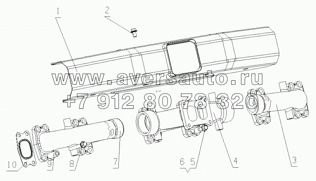  MY6MA-1008200/01 and MY6MA-1008400/02 Exhaust Pipe Parts and Exhaust Pipe Cover Parts