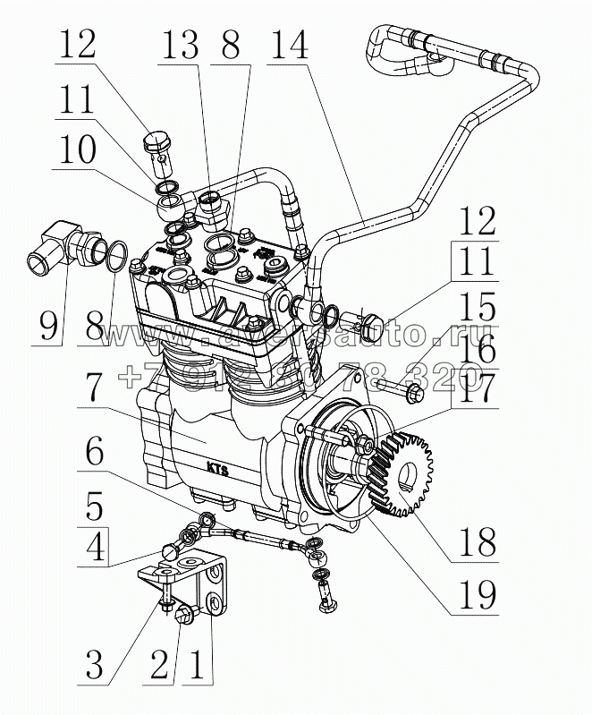  MN70A-3509000/01 Pneumatic Air Compressor