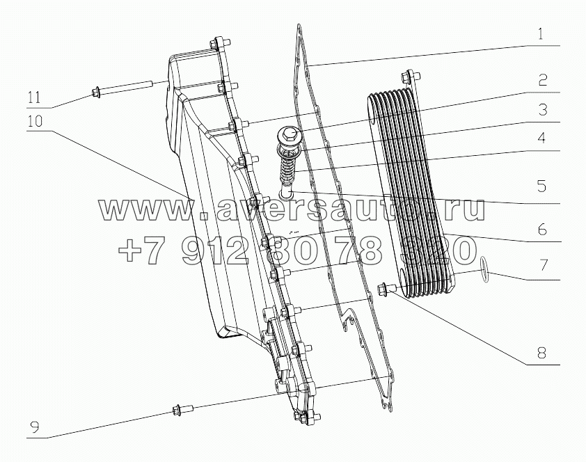  M6600-1013000/09 Oil Cooler Assembly