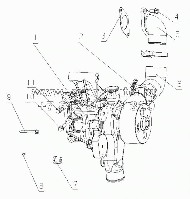  MY6MA-1307000/05 Water Pump Assembly