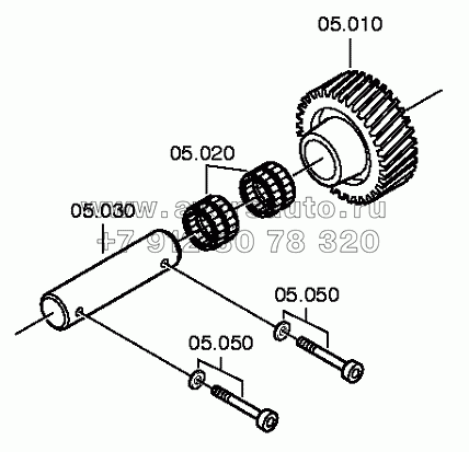 Шестерня промежуточная заднего хода