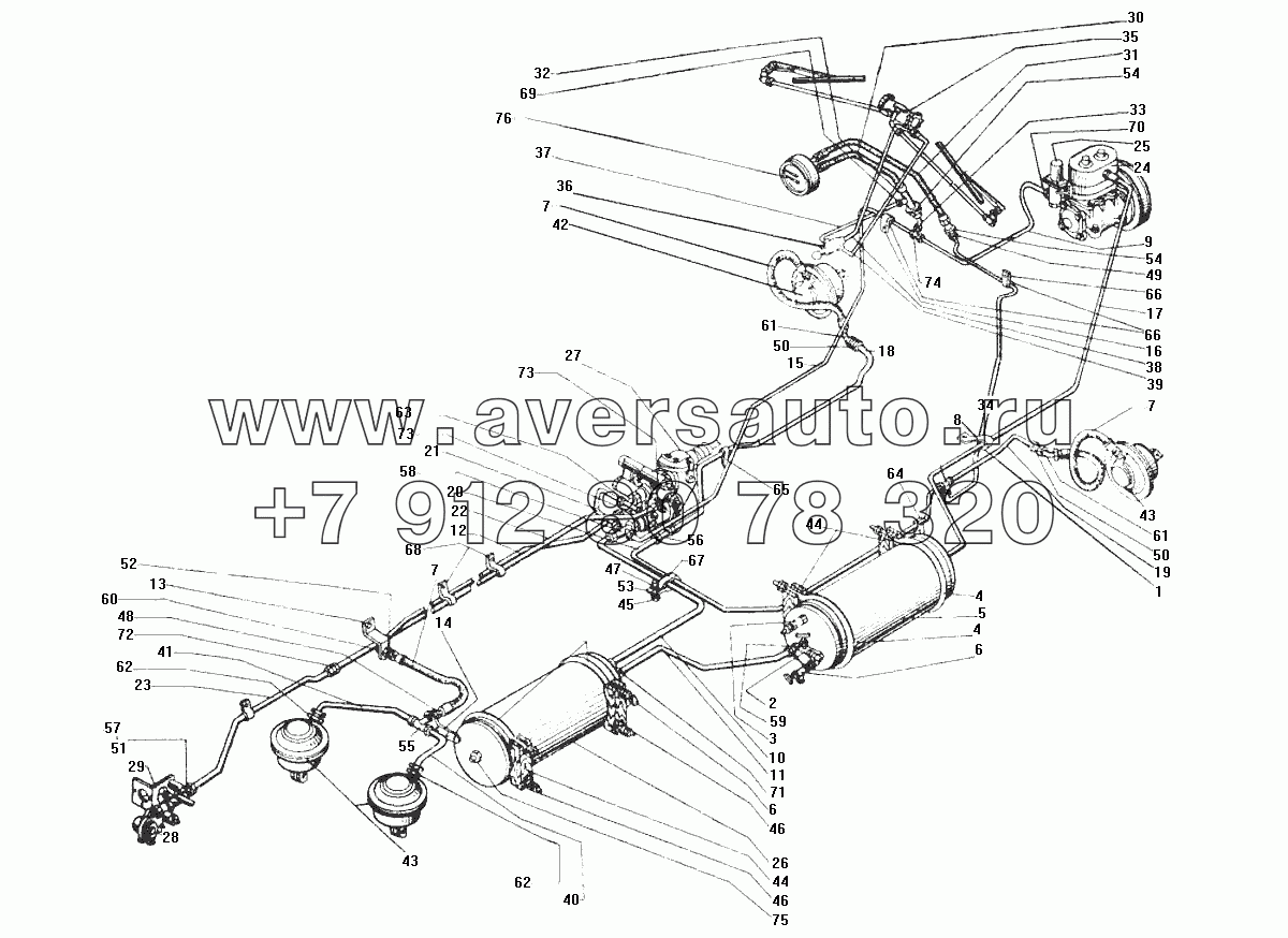 Тормозные системы автомобиля ЗИЛ-5301