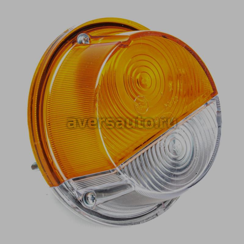 ПФ-130 AE Фонарь указателя поворота и габарита, ГАЗ, УАЗ, ЗИЛ передний, бело-желтый, металлический корпус, 12 В АвтоЭлектрика (вн.147)