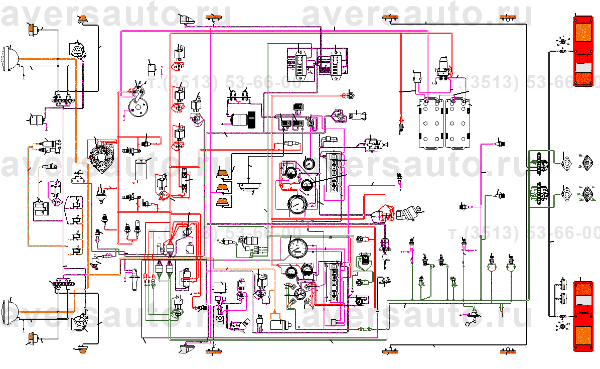 Схема проводки урал 4320