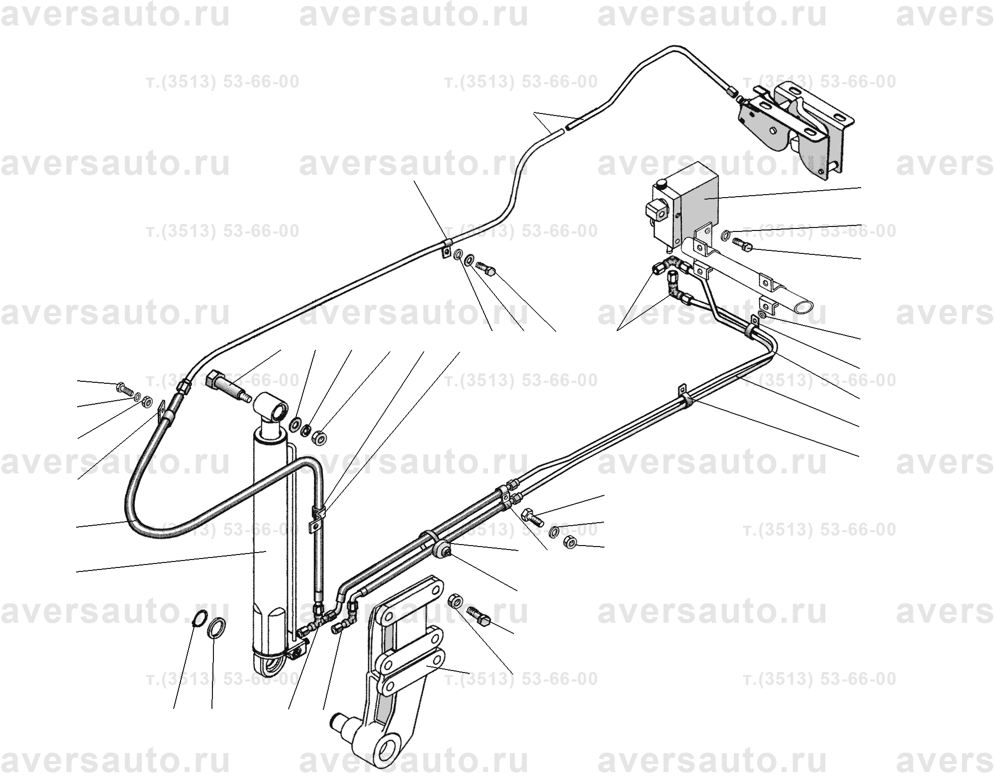 Механизм подъема кабины Урал 4320-01